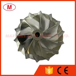 K27 61.47/89.00mm 7+7 blades Turbocharger Turbo Billet compressor wheel/Aluminum 2618/Milling wheel for Cartridge/CHRA/Core