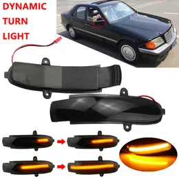 För Mercedes Benz C klass W203 S203 CL203 2001 - 2007 LED Dynamisk sväng Signal Light Side Mirror Blinker Sequentiell lampa