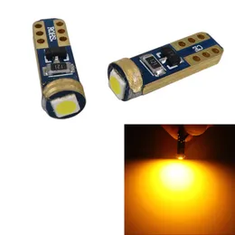 100x Super Bright Car Bulbs Yellow T5 3030 1SMD Canbus Error Free Instrument Cluster 37 73 74 79 17 57 LED Lights Bulb 12V