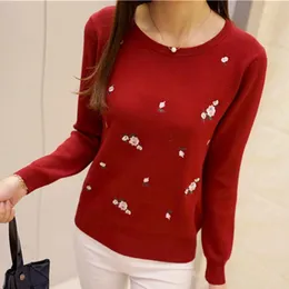 Autumn Sweater Women Embroidery Knitted Winter Women Sweater And Pullover Female Tricot Jersey Jumper Pull Femme 210419