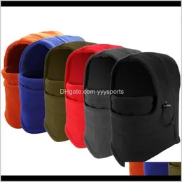 Kapelusze na świeżym powietrzu zima wiatroszczelna piesze wycieczki czapki, mężczyźni ciepły termalny polarista Balaclava Face Faules, rower narciarski Motorcycle Neck Warmer Helmet Hat 0e Yrvun