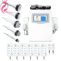 Stok ABD 40 K ultrasonik kavitasyon zayıflama makinesi 8 pedler liposuction lllt lazer rf vakum cavi cilt bakımı salon spa ekipmanları