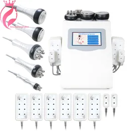 Estoque em EUA 40k Ultrasonic Cavitação Cavitação Máquina de emagrecimento 8 Pads Lipoaspiração LLLT Laser RF Vácuo Cavi Cavi Skin Care Salão Equipamento Spa