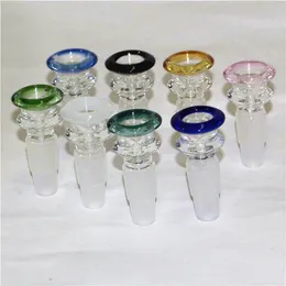 Tabakkräuter-Räucherschalen, Schiebe-Blumen-Glassiebschale für Wasserpfeifen und Bongs, Verbindungsgröße 18,8 mm, 14,4 mm