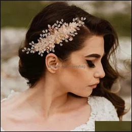 Klipler Barrettes Takı Jewelryshiny Crystal Rhinestone Gelin Aesories Düğün Meapwear Kadın Balo Saç Süsleri Kız Moda Tiara