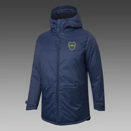 Nya Boca Juniors Cotton Coat Men Down Jacket med tröja Hoodie Tracksuits Soccer Football Winter Clothes Wind Suits