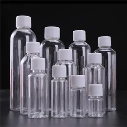 クリアペットプラスチックボトル5ml 10ml 20ml 30ml 50ml 60ml 80ml 100ml 120ml 150ml払い戻し可能なボトル容器