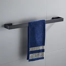 Towel Racks 4pcs/ Set Rack Tissue Paper Shelf Metal Holders Waterproof Anti-rust Black Stainless Steel Bathroom Accessories