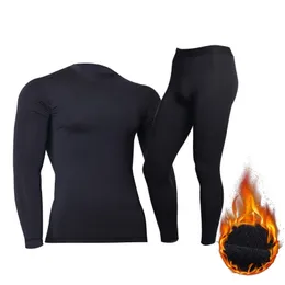 Winter Thermal Underwear for men Keep Warm Long Johns Fitness flecce legging tight undershirts 211108
