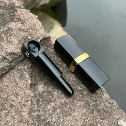 61 MM Metallo Fumo Herb Pipe Rossetto Stile 11 MM Metallo Ciotola Metallo Tabacco Tubi di erbe Mini Cucchiaio a mano Accessori per tubi all'ingrosso