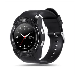 Original Authentic V8 Smart Watches Band with 0.3M Camera SIM IPS HD Full Circle Display SmartWatch for Android System with Retail Box DHL