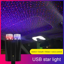 Mini Projekcja sufitowa dla samochodu, przenośna noc USB z galaktyką wewnętrzną atmosferyczną oświetlenie LED