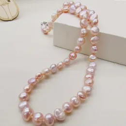 Daimi Natural Freshwater Black // PurpleWhite / Pink Necklace Fine Pearl Jewelry Dla Kobiet