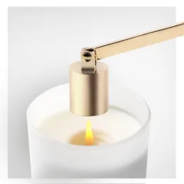 50PCS Släcka ljusverktyg 16cm Rostfritt stål Candle Flame Snuffer Wick Trimmer Tool Multi Color Sätt ut eld på klocka lätt att använda DHL-leverans