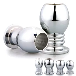 Hollow Anal Plug Metal Butt Plug Douche lewatywa Prostata Massager Peep Vaginal Anal Dilator Sex Zabawki Dla Kobiet Mężczyzn wesoły