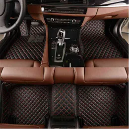 WLMWL Custom Leather Car Mat 98% bilmodell för Toyota Lada Renault Kia Volkswage Honda BMW Benz Auto Accessories H220415