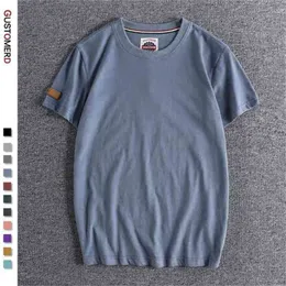 gustomerd夏の綿のシャツ男性のカジュアルO首 - 高品質のソフトフィールホームと毎日のシャツ210716