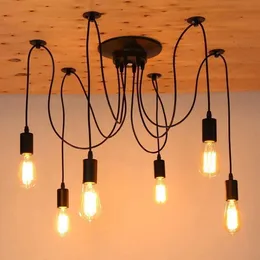 DIY moderne nordische Retro-Hängelampe Edison-Glühbirne Leuchten Spider für Wohnzimmer Bar Cafe Pendelleuchte