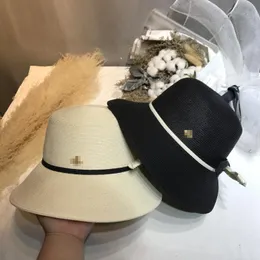 Kvinnor Bowknot Beach Straw Sun Hat Travel Outdoor Casual Caps Foldbara Solid Färg Justerbara Breda Brim Hattar