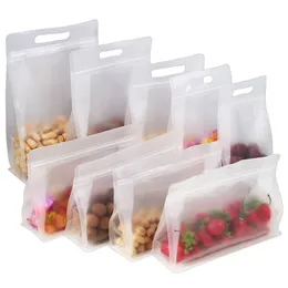 Eight-side Thickened Plastic Bag Frosted Transparent Sealing Packaging Bag Candy/Flower Tea/Cat Food/Fishing Bait Self Sealing Bag LX4300