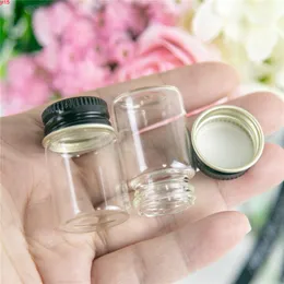 22 * 35 * 14mm 6ml Små glasflaskor Aluminiumskruvkåpa Mini Transparent Clear Empty Jars Metal Lid Botelas 100PCSGood Qty