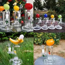 7 Zoll Fruit Heady Glasbong Einzigartige Bongs Wasserpfeifen Ananasform Öl Dab Pen 14mm Innengelenk Duschkopf Perc Wasserpfeife mit Schüssel