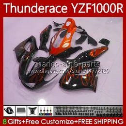 Fairings for Yamaha YZF1000R Thunderace YZF 1000 R 1000R 96-07 Orange Flames 87NO.83 YZF-1000R 1996 1997 1998 1999 2000 2001 2002 2007 YZF1000-R 96 03 04 05 06 07 Body Kit