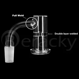 2021 Full Weld Smoking bordo smussato 20mmOD Terp Slurpers Quartz Banger 10mm 14mm 18mm maschio femmina chiodi per tubi Dab Rigs