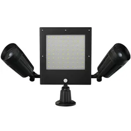 Solar Powered 76 LED Triple Head PIR Motion Sensor Flood Light Spotlight Outdoor Garden Lamp 15 Reviews