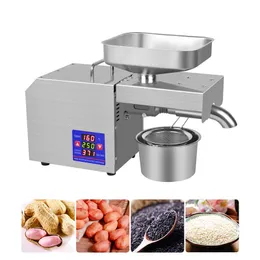 LTP218 Household Oil Press Stainless Steel Temperature Control Automatic Flax Seed Peanut Oil Expeller 110V/220V