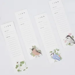 Bookmark 30 sztuk / paczka Kreatywne pudełko Papierowe Zakładki Oryginalne świeże Ręcznie malowane Kwiaty i Ptaki Prezenty Biurowe Artykuły biurowe