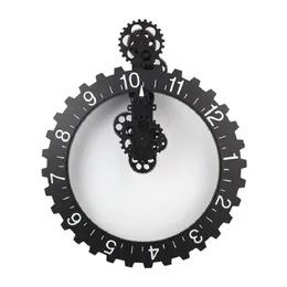Zegary ścienne Europejski Retro Gear Zegar Craft Sztuka Duża Wiszące Zęby Spersonalizowane Siedzenia Siedzenia Moda
