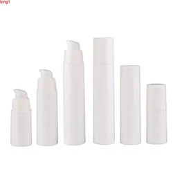 20 pcs Bomba Airless Garrafa Branco Embalagem Cosmética Embalagem Vazio Amostra Lotion Plástico Vácuo Emulsão Tubo 15ml 30ml 50mlgood Qty