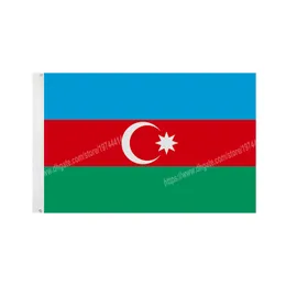 アゼルバイジャンの国旗国立ポリエステルバナー飛行90 * 150cm 3 * 5ftフラグ世界中の世界中の野外の屋外はカスタマイズできます