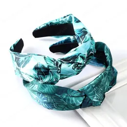 Tryck breda hårband för kvinnor knutna retro böhmen hår hoop headbands mode tjejer hårband bezel hår tillbehör