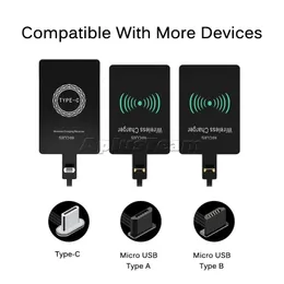 Qi Trådlös USB-laddare Mottagare Pads 1000mA Ingång för typ C Android Smartphones Cell Phones Mobile Laddningsmodul