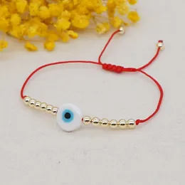 Türkisches Glücksauge Glasperlenarmband Buntes Böses Auge Charm Armband Kettenarmband für Frauen Weiblichen Schmuck