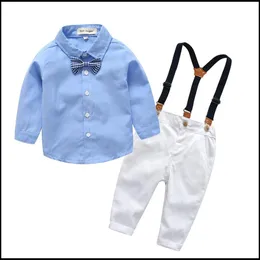 Clothing Sets Baby Boy Spring Autumn Clothes Set Gentleman Kids Boys Suit Wedding Party Birthday Outfits