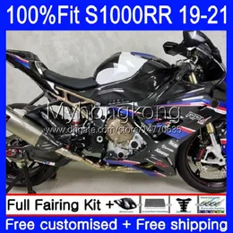 Fairings حقن العفن OEM لسيارات BMW S-1000 S 1000 RR S1000 RR هيكل السيارة 3no.14 S-1000rr S1000RR 19 20 21 S1000-RR 2019 2020 2021 100٪ تناسب Bodys Kit مصنع أسود