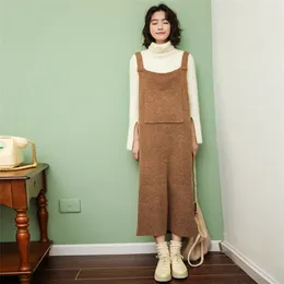 Sale Limited quantity Warm Sweater Women Autumn Dress Winter Long Knitted Dresses loose Maxi Oversize Lady 210423