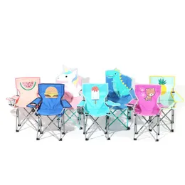 캠프 가구 고품질 낚시 해변 접이식 의자 실라스 캠핑 귀여운 동물 패턴 접이식 팔걸이 의자 야외