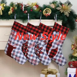 Stock Juldekoration 2021 Nya Dekorativa Gåvor Hushållsträd Pendant Cartoon Christmas Socks Barnens presentpåse