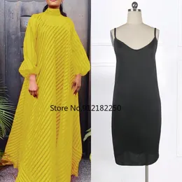 Ethnic Clothing Plus Size Shirt Dresses For Women African Long Sleeve See Through Striped Stand Collar Robes 2021 Summer Dress