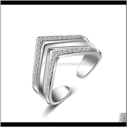 Casal anéis entrega de gota 2021 moda jóias latão anel simples três camadas cone forma zircon imitação ródio rosa dourada mulher plated mulher ope