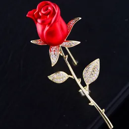 OKILY Rose broche élégant tempérament broche saint valentin fête des mères cadeau fleur fleur robe Cheongsam accessoires