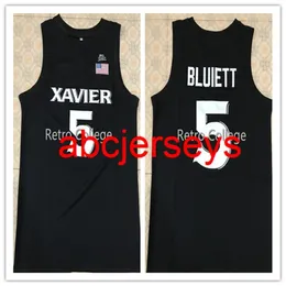 #5 Trevon Bluiett xavier Colleg Retro throwback stitched embroidery basketball jerseys Customize any size number and player name Ncaa XS-6XL