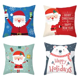 Cesava 45 cm Merry Christmas Cushion Cover Babbo Natale Ornamenti decorativi 4pcs