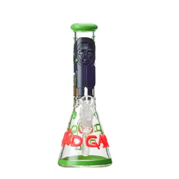 Handpaint Heady Glass Bongs Симпатичные игры Кальяны Курение Водопроводная труба 5 мм Толстые Ручные Ручные Ореховые Бонги Ледяные Письма Нефтяные Установки Bong 14mm Чаша вниз