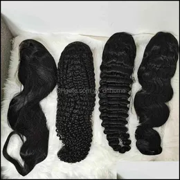 Altri gioielli per capelli Amara Bt vendita 13X4 parrucca frontale trasparente di alta qualità S 10A pre pizzicata parrucca anteriore in pizzo umano a Qingdao Drop Delivery 2021 M