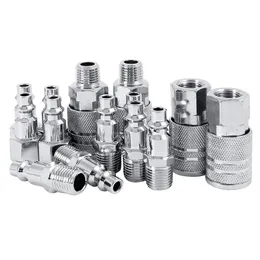 Towel Racks 14pcs Air Line Hose Compressor Fitting 1/4 Inch Bsp Metal Connectors Coupler Male Female Quick Release Set